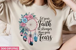 Let your faith be stronger PNG, Dreamcatcher Sublimation PNG Product Image 2