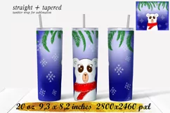 Polar bear tumbler design,20 oz skinny tumbler sublimation Product Image 1