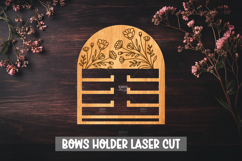 Bow holder laser cut - Wooden Nursery Decor Laser Product Image 1