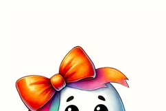 Coquette Ghost & Pumpkin Spice PNG, Autumn Shirt Design Product Image 2