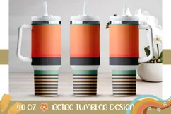 Retro Tumbler Wrap, Retro 40 Oz Tumbler Sublimation Product Image 1
