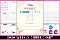 2026 Weekly Chore Chart Product Image 1