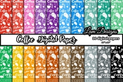coffee digital papers, Coffee pattern, Coffee background Product Image 1
