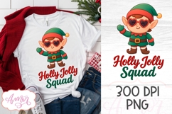Holly Jolly PNG design, Cute Christmas elf sublimation Product Image 2