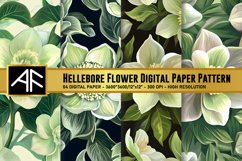 Hellebore Flower Digital Paper Patterns Product Image 1