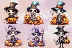 Cute Skeleton Halloween Bundle, Cute Skeleton Halloween PNG Product Image 2
