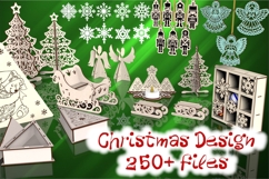 250 Designs Big Christmas Laser Cut Bundle Product Image 1