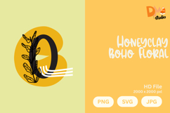 Honeyclay Boho Floral Monogram Product Image 1