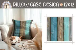 Wooden Pillow PNG, Nature Pillow Case, Wooden Print Product Image 1