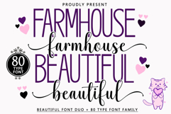 Farmhouse Beautiful - Font Duo In 80 Type Font Family Product Image 13