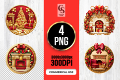 Luxury Fireplace Decor Clipart Sublimation PNG Product Image 1