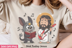 Not Today Jesus PNG, Cute Baphomet Sublimation Product Image 2