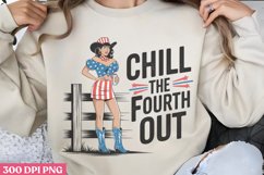 Chill the Fourth Out PNG, Western 4th Of July Sublimation PN Product Image 2