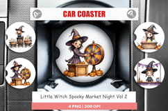 Car Coaster Witch Market Night Product Image 1