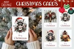 Watercolor Christmas Greeting Card, Christmas Card Printable Product Image 1