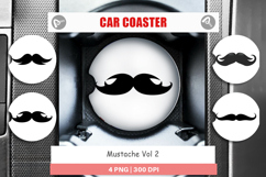 Car Coaster Mustache Product Image 1