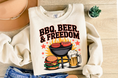 BBQ Beer &amp; Freedom svg | Svg Files for Cricut | Shirt Svg Product Image 1