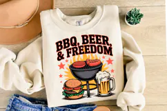 BBQ Beer & Freedom svg | Svg Files for Cricut | Shirt Svg Product Image 1