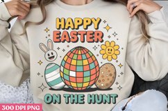Happy Easter On The Hunt PNG, Retro Easter Sublimation PNG Product Image 2