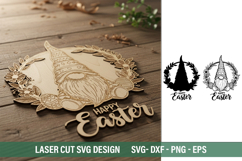 Happy Easter SVG - Laser Cut Design Product Image 2
