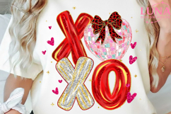 XOXO Valentine PNG, Red Heart Coquette Design, Valentines Product Image 2