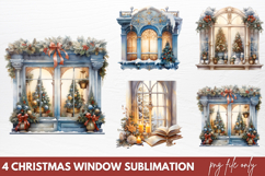 Christmas Dog Sublimation Clipart PNG Product Image 1