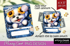 Happy Birthday Money Card PNG - Cute Dog Money Card Holder Product Image 1