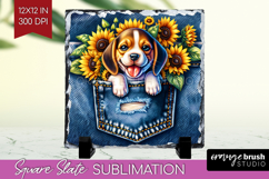Denim Slate PNG - Dog In Pocket Square Slate Sublimation Product Image 1
