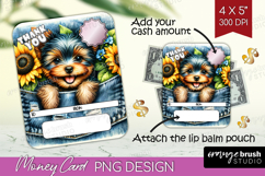 Thank You Money Card PNG - Cute Dog Money Card Holder Product Image 1