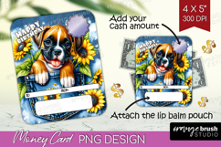 Happy Birthday Money Card PNG - Cute Dog Money Card Holder Product Image 1