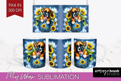 Denim Mug Wrap - Dog In Pocket Mug PNG Sublimation Product Image 1