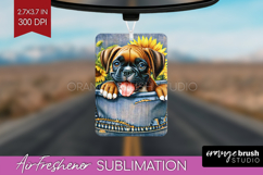 Denim Air Freshener PNG - Dog In Pocket PNG Sublimation Product Image 1