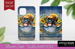 Denim Phone Case PNG - Dog In Pocket Case PNG Sublimation Product Image 1