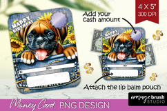 Happy Birthday Money Card PNG - Cute Dog Money Card Holder Product Image 1