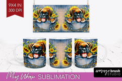 Denim Mug Wrap - Dog In Pocket Mug PNG Sublimation Product Image 1