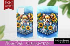Denim Phone Case PNG - Dog In Pocket Case PNG Sublimation Product Image 1