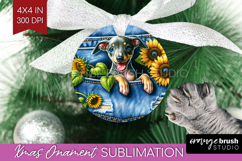Denim Ornament PNG - Dog In Pocket PNG Sublimation Product Image 1