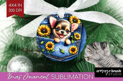 Denim Ornament PNG - Dog In Pocket PNG Sublimation Product Image 1