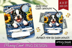 Happy Birthday Money Card PNG - Cute Dog Money Card Holder Product Image 1