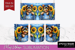 Denim Mug Wrap - Dog In Pocket Mug PNG Sublimation Product Image 1