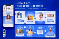 Dental Care Instagram Carousel &amp; Canva Template Product Image 1