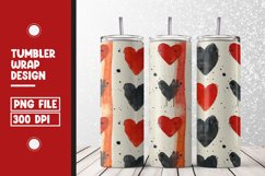 Heart Pattern Tumbler Warp Design Product Image 1