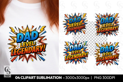Dad Level Legendary Comic Style SVG PNG Product Image 1