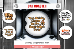 Grumpy Gingerbread Man Car Coaster Product Image 1