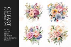 Watercolor Spring flower clipart PNG Product Image 1