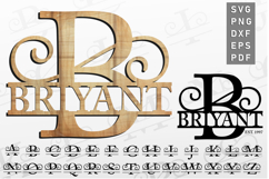 Monogram Flourish Split Letters SVG Bundle Cut Files Product Image 25