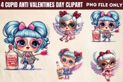 Cupid Anti Valentines Day Clipart PNG Product Image 1