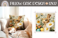 Easter Pillow PNG, Funny Easter Bunny Pillow Sublimation Product Image 1