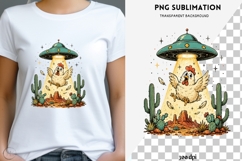 UFO chicken png design for T-shirts Product Image 1