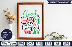 Good Tidings Of Comfort And Joy SVG Cut File Product Image 2
